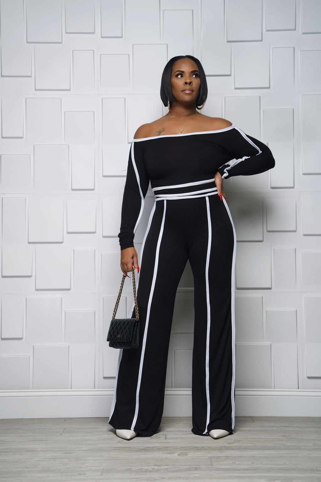 Shoulder Moment Pant Set